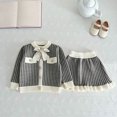thumbnail image 2 of Bxsruta Girls Sweater and Skirt Set Long Sleeve Button Down Outfit Casual School Party Wear, 2 of 8