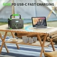 thumbnail image 4 of EBL 500W Solar Generator, 519Wh Portable Power Station with Dual 110V AC Outlets, USB-C Fast Charge, Wireless Charger & 10 Outputs for Outdoor, Camping, Off-Grid, Emergency Use, 4 of 9
