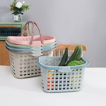 Worgeous Shopping Basket Handheld Grocery Basket Plastic Shopping Basket Storage Holder
