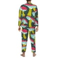 thumbnail image 5 of Kll Green Mushroom Sleepwear Mens Flannel Pajamas,Long Cotton Pj Set, 5 of 9