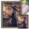 thumbnail image 1 of (3) Hilo Algodón Ecológico Bordado 11CT 3 Hebras Impresión 50x65cm Kit Serie Personajes Punto Cruz Bruja, 1 of 9