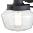 thumbnail image 3 of Vaxcel Collins 1 Light Black Farmhouse Outdoor Wall Lantern Clear Schoolhouse Glass, 3 of 5