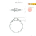 thumbnail image 4 of ANGARA Natural Princess-Cut Diamond Ring with Milgrain in 14K White Gold for Women (Size-4.6mm| Color-G| Clarity-VS2) | April Birthstone, Anniversary, Jewelry Gift for Women | Natural Diamond Ring, 4 of 9
