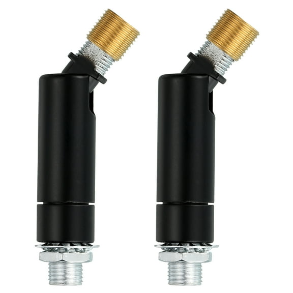 Sloped Ceiling Adapter, 90/345 Degree 60x15mm M10 Fine Thread Sloped Ceiling Light Fixture Adapter Kit for Ceiling Pendant Light Chandelier Track Suspend(Black, Pack of 2)