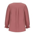 thumbnail image 6 of Scyoekwg Womens Long Sleeve Tops Loose Cute Tops Solid Color Dressy Casual Blouses Comfy V-Neck Basic Tops Blouses (Pink,M), 6 of 7