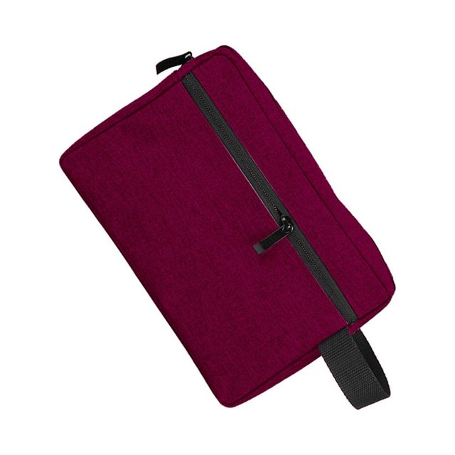 Bearachild Neceser de viaje para hombre, contenedor de capacidad, bolsas de maquillaje cosmético, organizador impermeable, bolso de de belleza a Almacenamiento y organización del hogar Vino rojo