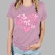 thumbnail image 5 of Camisetas de Manga Corta para las Mujeres de Moda Imprimir Cuello Redondo Camiseta, Mezcla de Poliéster Ligero para Primavera Verano Otoño, 5 of 8