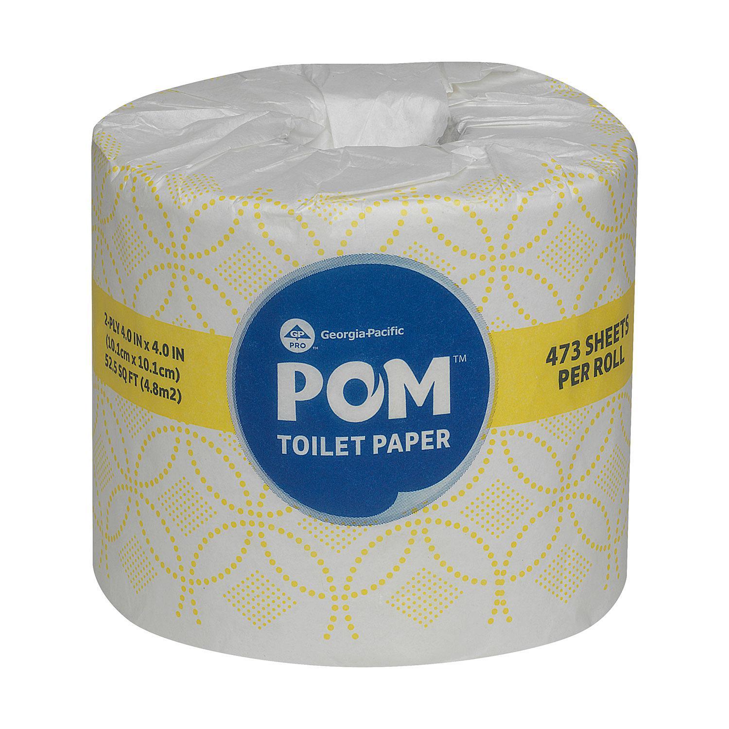 POM Embossed 2-Ply Toilet Paper by Georgia-Pacific, White (473 sheets ...