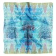 thumbnail image 1 of Phagun Blue Floral & Paisley Pure Silk Printed&nbsp;Scarf&nbsp;Square Dupatta Head Neck Wrap Bandanas For Women, 1 of 6