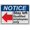 Warning Sign 5, variant on Industrial ANSI Horizontal Directional Sign - 8"x12" Weatherproof, UV Resistant for Indoor/Outdoor Workplace (Stay left Qualified employees only [left arrow])