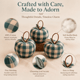 thumbnail image 6 of Vintage Fabric Apple Decor, 3-Piece Stuffed Cotton Apple Ornaments, Green Gingham Farmhouse Table Centerpiece, Hanging Fall Christmas Home Decor for Mantel, Shelf, Dining Room, 6 of 7