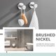 thumbnail image 3 of Towel Hook 2 Pack Brushed Nickel, 304 Stainless Steel Round Hand Towel Hanger, Modern Clothes Robe Holder Bathroom Kitchen Vestibule Wall Mount, 3 of 4