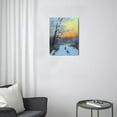 thumbnail image 3 of Spectacular Sunsets12x16 Oil Paintings of Cloudy Forest Scenes, Vintage Wall Prints for Home Office Decor, 3 of 7
