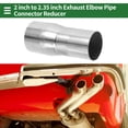 thumbnail image 2 of Adaptador de tubo de escape Mandrel de Unique Bargains, reductor concéntrico para tubo de escape de automóvil, adaptador de tubería de acero inoxidable T304 tono plateado, de 2'' OD a 2.35'' OD, 2 of 7