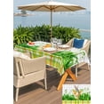thumbnail image 4 of Easter Bunny Outdoor Tablecloth - 52x70 Inch Rectangle Dining Table Cover, Spring Garden Floral Botanical Gray Plaid Waterproof Outdoor Table Cloth with Umbrella Hole & Zipper for Picnic/Patio/Party, 4 of 7
