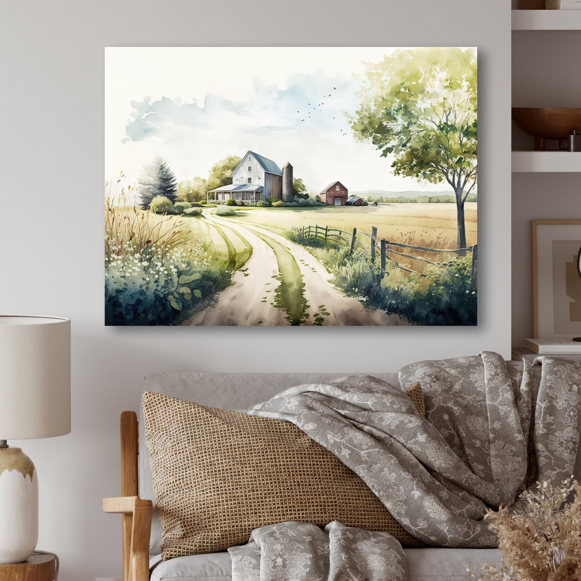 Designart Welcome To The Farm IV Canvas Wall Art