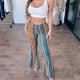 thumbnail image 5 of Pantalones de mujer sexys ajustados y elásticos con estampados de estilo europeo y americano, 5 of 6