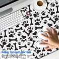 thumbnail image 2 of Long Mouse Pads for Desk,Paw Prints and Bones Desk Mats on Top Of Desks, Desk Mouse Pad Extra Large with 3mm Non-Slip Base and Stitched Edge for Gaming,Office,Work,Home 47.3"x23.6", 2 of 6