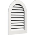 thumbnail image 2 of Ekena Millwork 16"W x 26"H Round Top Gable Vent (21"W x 31"H Frame Size) Functional, PVC Gable Vent with 1" x 4" Flat Trim Frame, 2 of 14