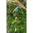 thumbnail image 4 of STC World Bird Wind Chime Charm Colorful Stained Glass Copper Metal Finish Garden Yard Lawn Outdoor 30" L (Blue), 4 of 6