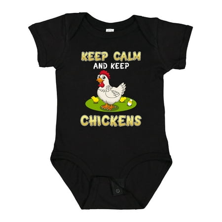 

Inktastic Keep Calm and Keep Chickens Farmer Boys or Girls Baby Bodysuit