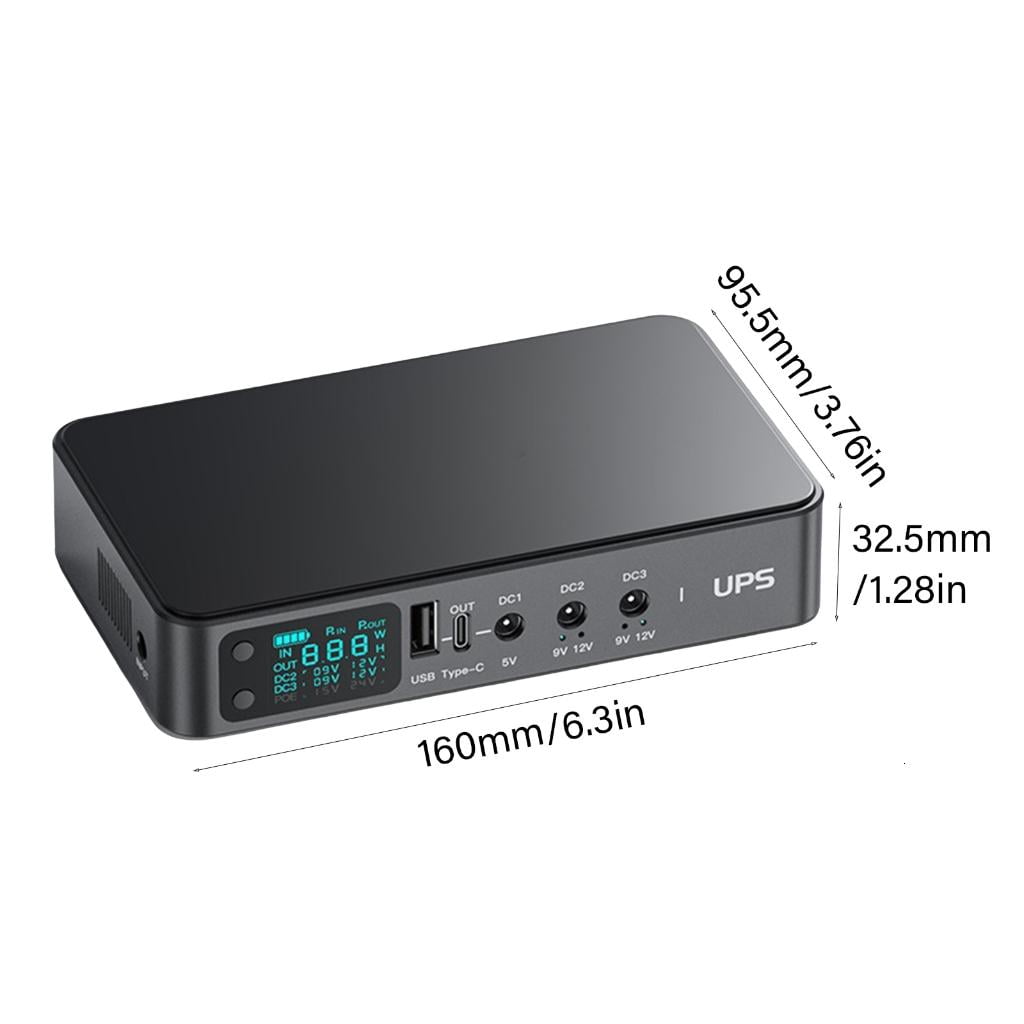 HONCLL UPS Battery Backup 9000mAh/10400mAh/18000mAh Small Uninterruptible Power Supply