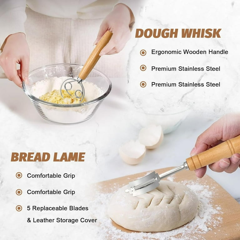 Sourdough Starter Jar Sourdough Starter Kit - Danish Dough Whisk, Bread ...