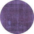 thumbnail image 1 of Ahgly Company Machine Washable Indoor Round Oriental Blue Industrial Area Rugs, 8' Round, 1 of 4