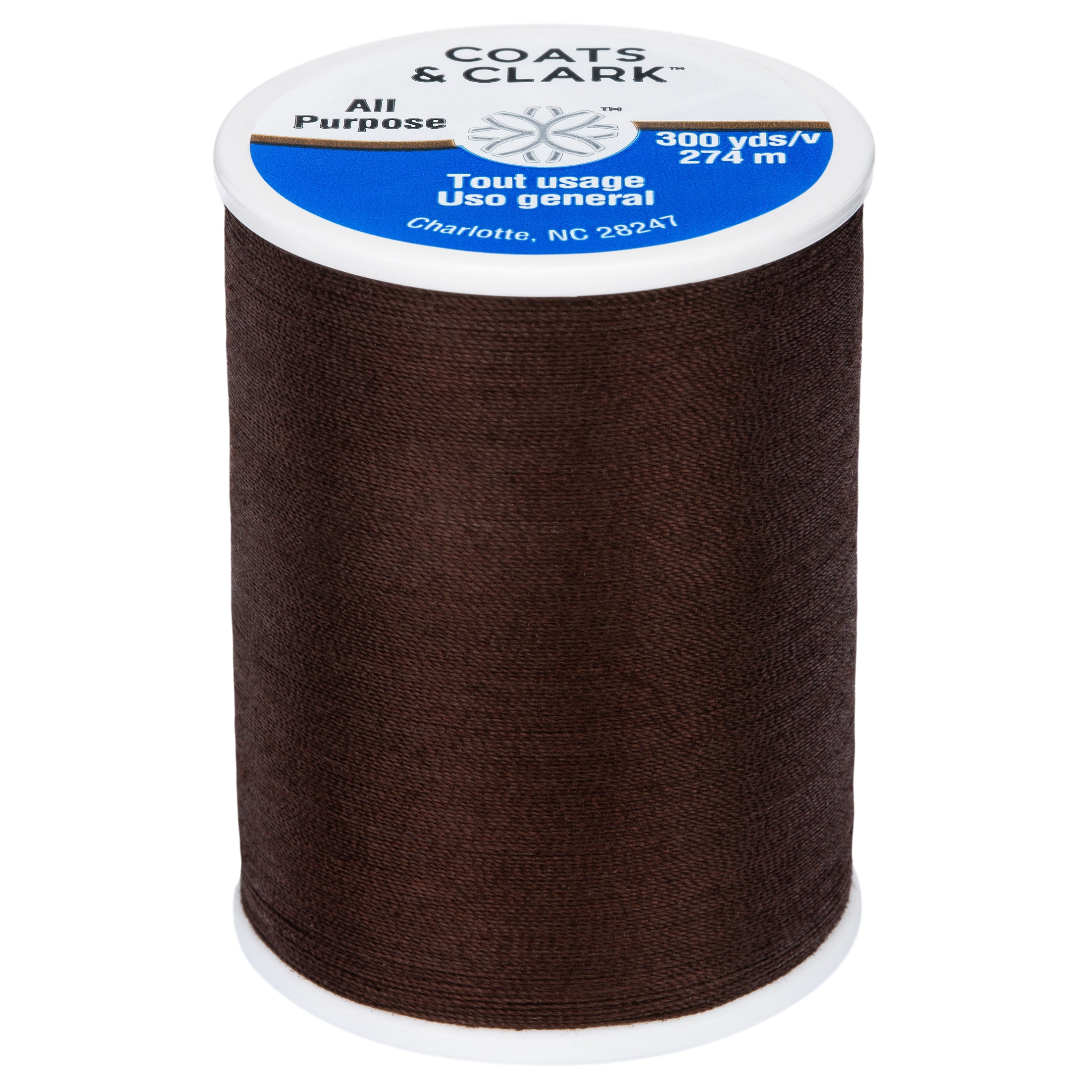 (3 pack) Coats & Clark All Purpose Chona Brown Thread, 300 Yards