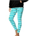 thumbnail image 2 of Wowcloth Woman's Leggings, Christmas Striped Print & Stretch, Fitness Running & Casual Workout Pants for Workouts and Daily Wear, 2 of 9