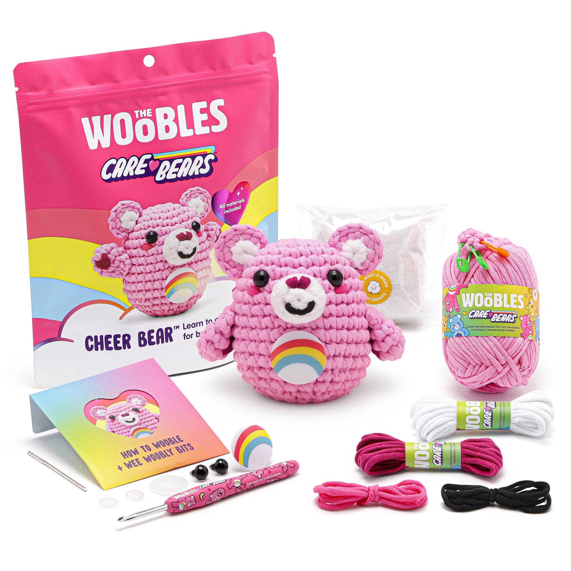 The Woobles Beginner Crochet Amigurumi Kit – Cheer Bear, Learn to