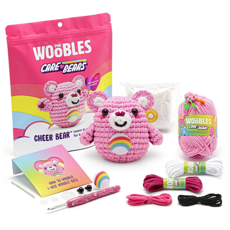 The Woobles Beginner Crochet Amigurumi Kit – Cheer Bear, Learn to