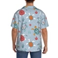 thumbnail image 3 of Balery Sea Turtle Camisa Casual de Manga Corta con Botones para Hombre, Texturizada, Estilo Cubano, para Playa, Verano-4X-Large, 3 of 5