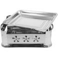 thumbnail image 1 of Thickened Stainless Steel Rectangular Buffet Fish Roasting Pan with Charcoal Grill Tray for Catering, 1 of 6