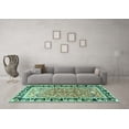 thumbnail image 3 of Ahgly Company Machine Washable Indoor Rectangle Animal Turquoise Blue Traditional Area Rugs, 2' x 5', 3 of 4