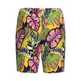 thumbnail image 4 of Picia Colrful Tropical Leaves Pajama Shorts for Men, Men's Pajama Bottoms, Sleepwear,Short Pajama Pants-4X-Large, 4 of 9