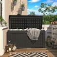 thumbnail image 2 of Patiowell 120 Gallon Large Deck Box, Outdoor Lockable Storage Box for Gardening Tools, Waterproof Deck Box for Patio Furniture, 2 of 6
