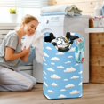 thumbnail image 5 of Yayeee Freestanding Laundry Hamper with Handle Collapsible Large Storage Basket for Clothes, Cartoon Cloud Pattern, 5 of 7