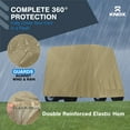 thumbnail image 4 of Housses de Voiturette de Golf NEH 2 Places, Housse Imperméable, Toit de 50 Pouces, Beige, Compatible avec EZGO TXT/RXV, Club Car DS/Precedent, Evolution, ICON, Housse de Voiturette de Golf Yamaha, 4 of 7
