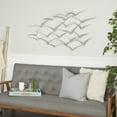 thumbnail image 3 of DecMode Silver Metal Bird Flying Home Wall Decor, 3 of 12