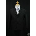 thumbnail image 4 of Boys Formal Wedding Party Black 7pc Tuxedo Suits + Silver Vest Necktie Sets S-20, 4 of 9