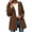 Brown, variant on yillto Womens Fleece Jackets Full Zip up Sherpa Fuzzy Warm Coats Baggy Hooded Jacket for Fall Winter