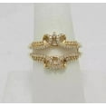 thumbnail image 3 of Sparkle Jewels 14k Yellow Gold Finish Enhancer Wrap Wedding Women's Ring Round Cut Cubic Zirconia, 3 of 5