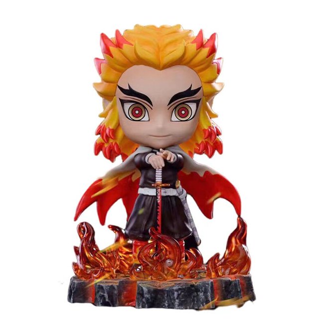 Figura de acción de Anime Demon Slayer, Kyojflats, Rengoku Kimetsu No Yaiba, figura de Kamado Nezuko, juguetes de mantequilla modelo de colección, 10cm10 cm sin caja al por menor zhangyuxiang unisex