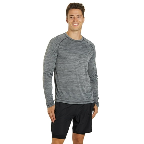 Sporti Men’s L/S Hybrid II UPF 50  Sun Shirt, Crew Neck, Long Sleeve, Athletic (Men’s)