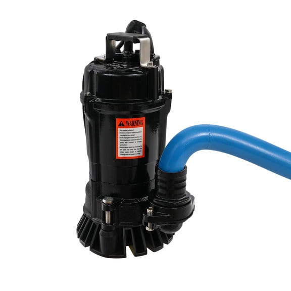 750W Sewage/Effluent Pump Corded Electric Submersible Pump for Dirty Water Black