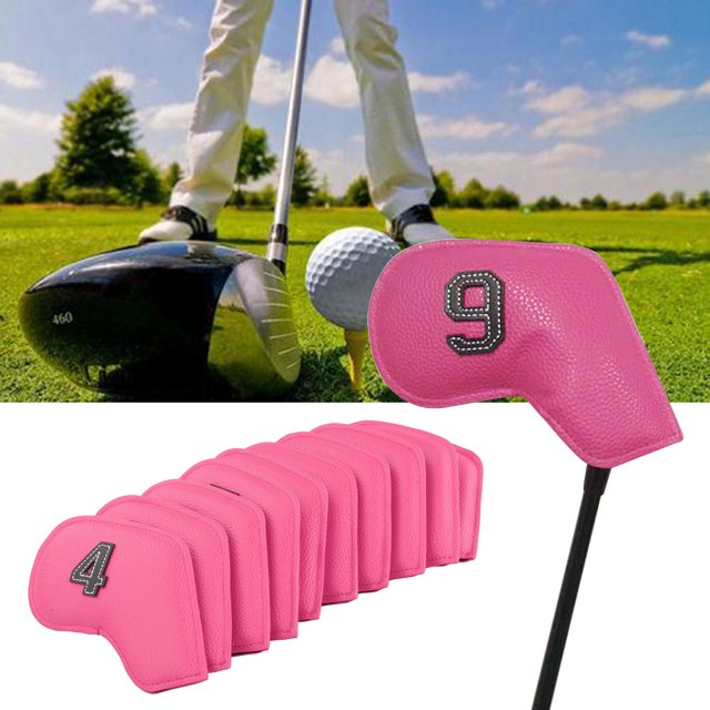 10 piezas Golf Iron Headcover, o. En ambos Accesorios Club Head Cover Protector Guard para las Iron roja shamjiam Cubierta de cabeza de hierros de golf
