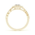 thumbnail image 2 of ANGARA Natural Diamond Engagement Ring with Floral in 14K Yellow Gold for Women (Size-5.1mm| Color-I-J| Clarity-I1-I2) | April Birthstone, Anniversary, Jewelry Gift for Women | Natural Diamond Ring, 2 of 8