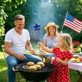 thumbnail image 3 of 4th of July Decorations, Independence Day Pentagram Decoration Red White And Blue Five Star Bow Star Stick Inserts Independence Day Party Decoration, 3 of 7