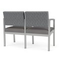 thumbnail image 5 of Lenox Causeuse de Réception et Salle d'Attente en Acier / Acier Argenté / Gris / Gris, 5 of 5